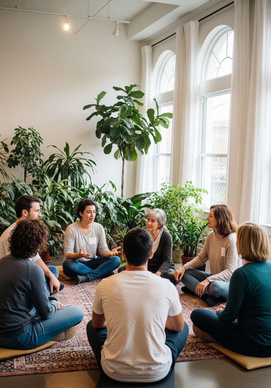 Grupo de personas aprendiendo en un taller
