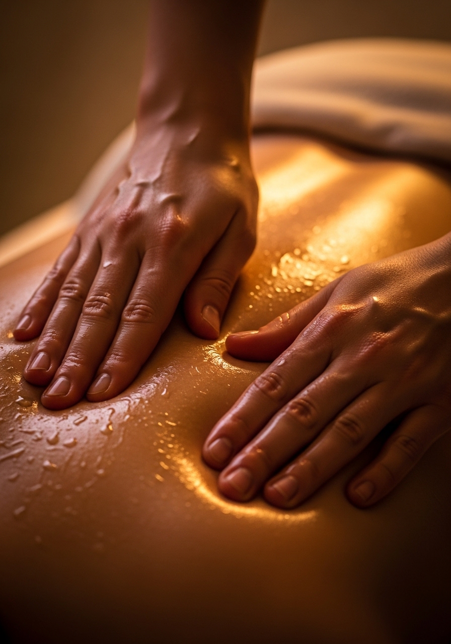 Manos realizando un masaje terapéutico